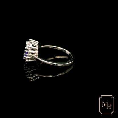 Elegant Tanzanite and Diamond Ring