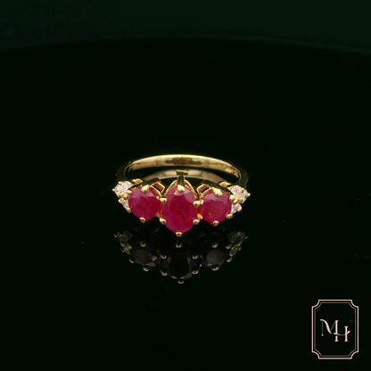 Elegant Ruby and Diamond Ring