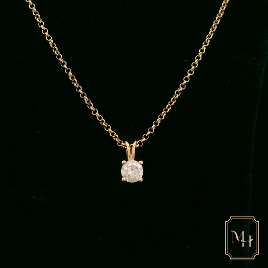 Single-Stone Diamond Pendant