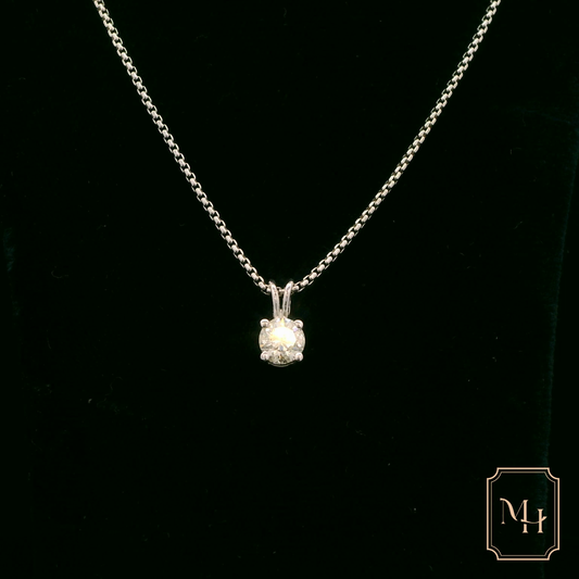 Single-Stone Diamond Pendant
