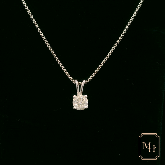 Single-Stone Diamond Pendant