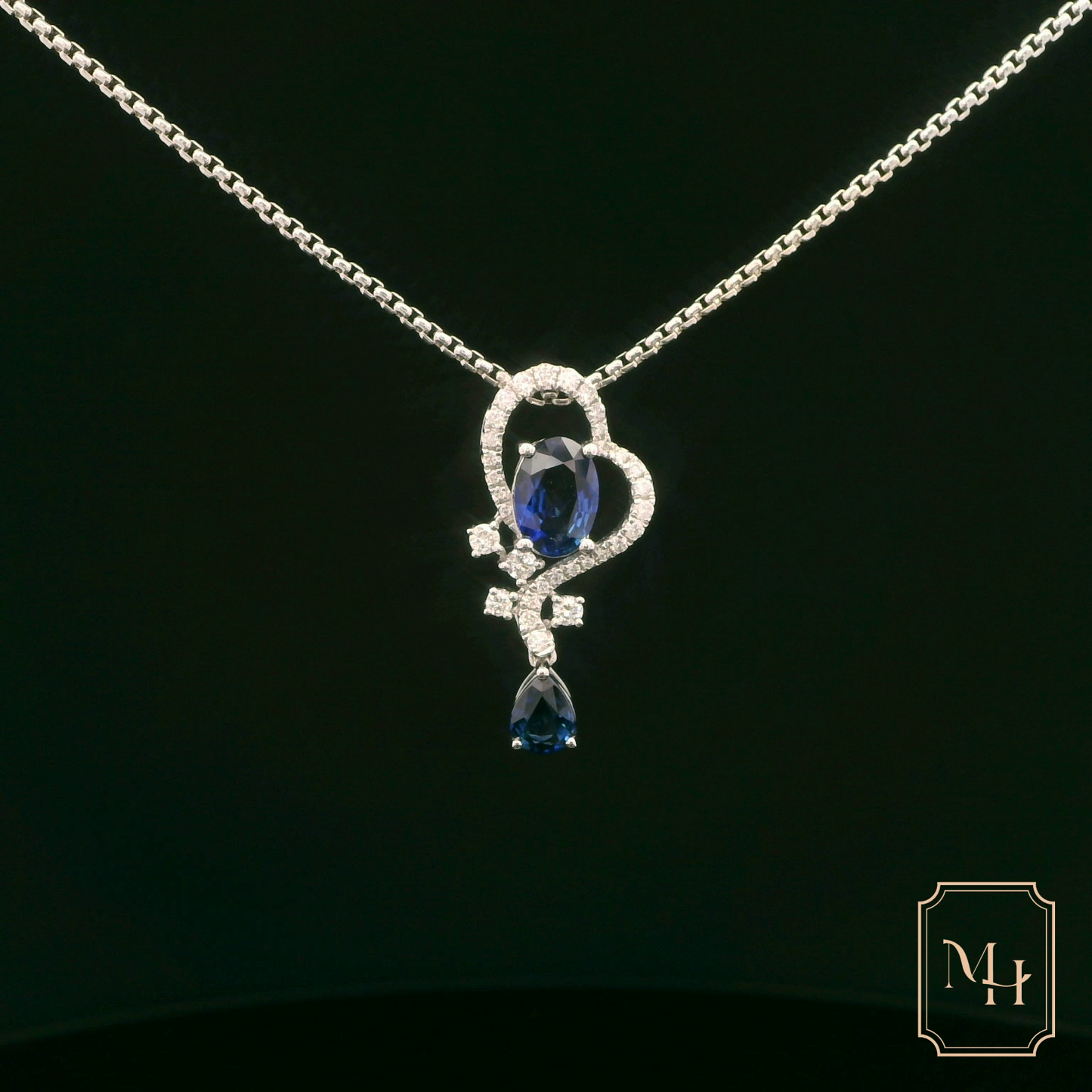 Elegant Sapphire Pendant Necklace
