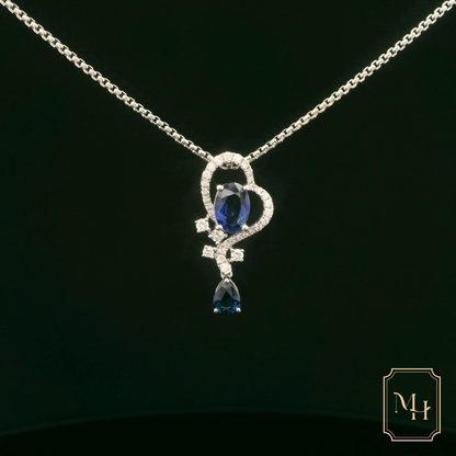 Elegant Sapphire Pendant Necklace
