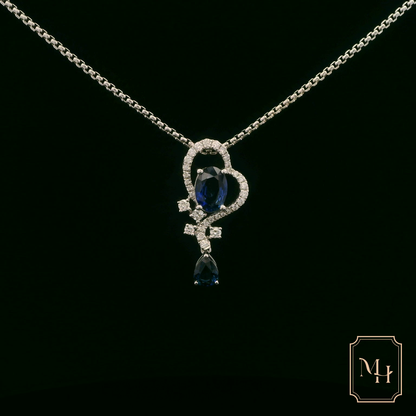 Elegant Sapphire Pendant Necklace