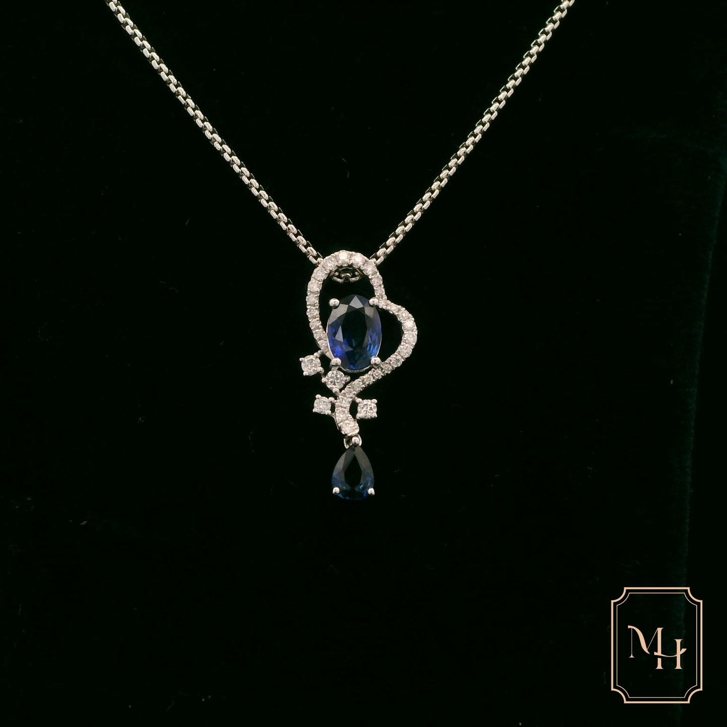 Elegant Sapphire Pendant Necklace