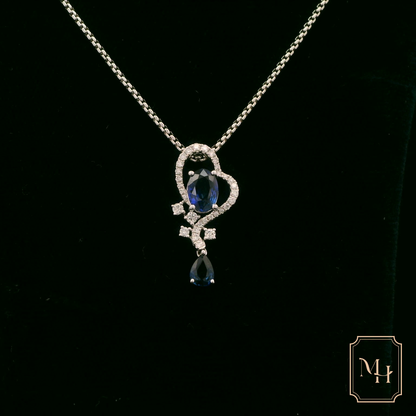 Elegant Sapphire Pendant Necklace