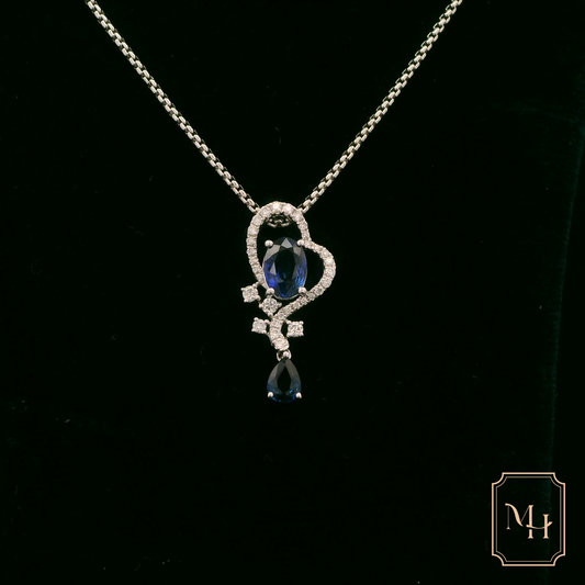 Elegant Sapphire Pendant Necklace