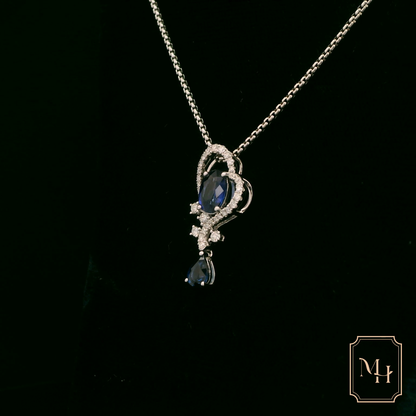 Elegant Sapphire Pendant Necklace