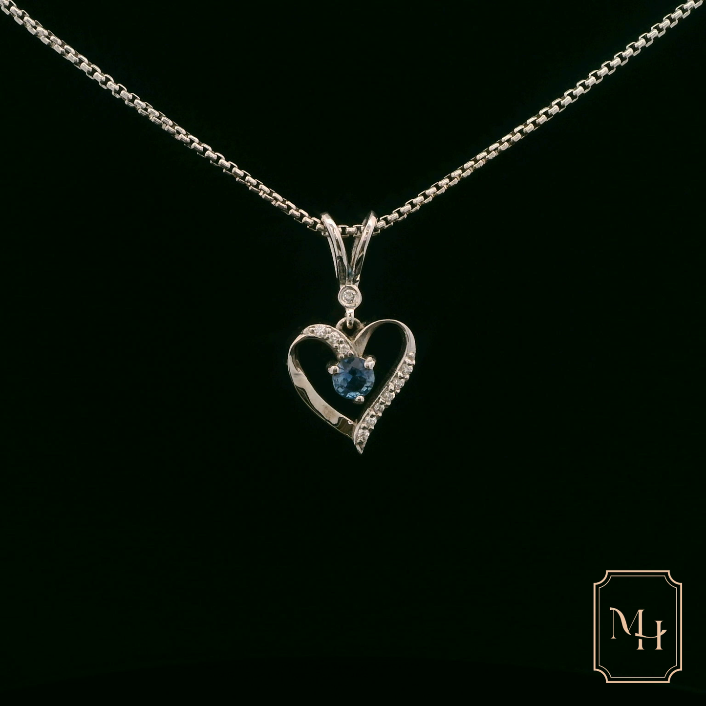 Sapphire Heart-Shaped Pendant