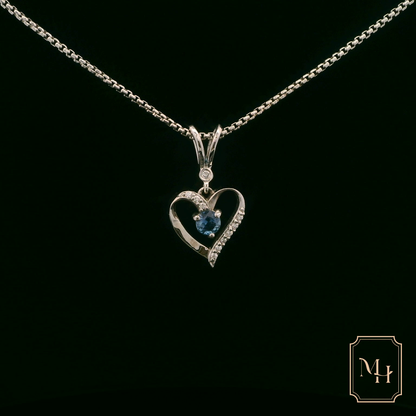 Sapphire Heart-Shaped Pendant