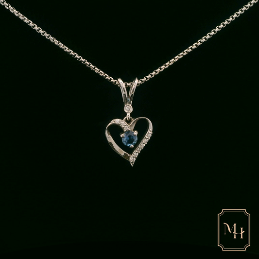 Sapphire Heart-Shaped Pendant