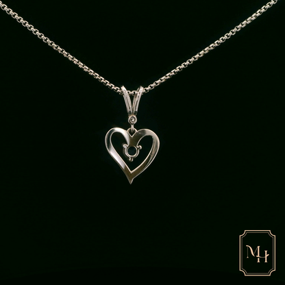 Sapphire Heart-Shaped Pendant