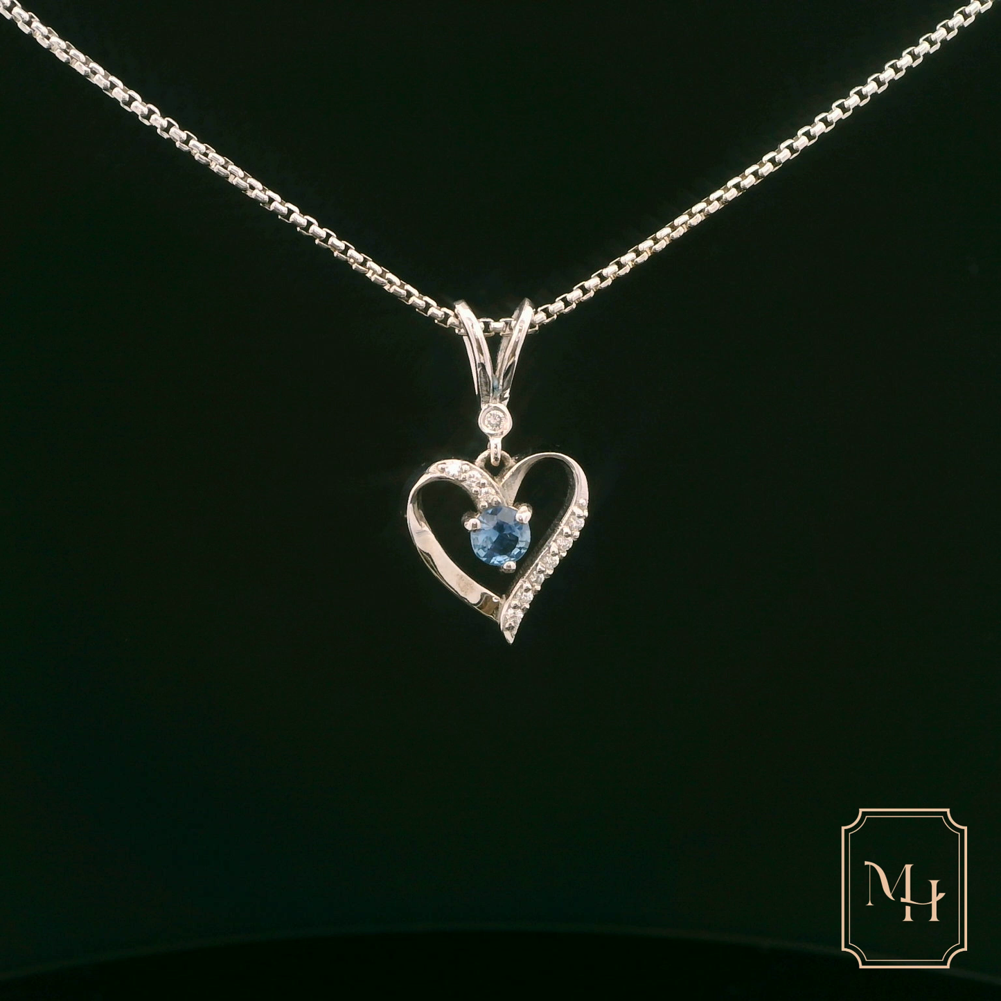 Sapphire Heart-Shaped Pendant