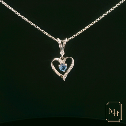 Sapphire Heart-Shaped Pendant