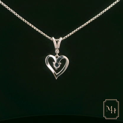 Sapphire Heart-Shaped Pendant