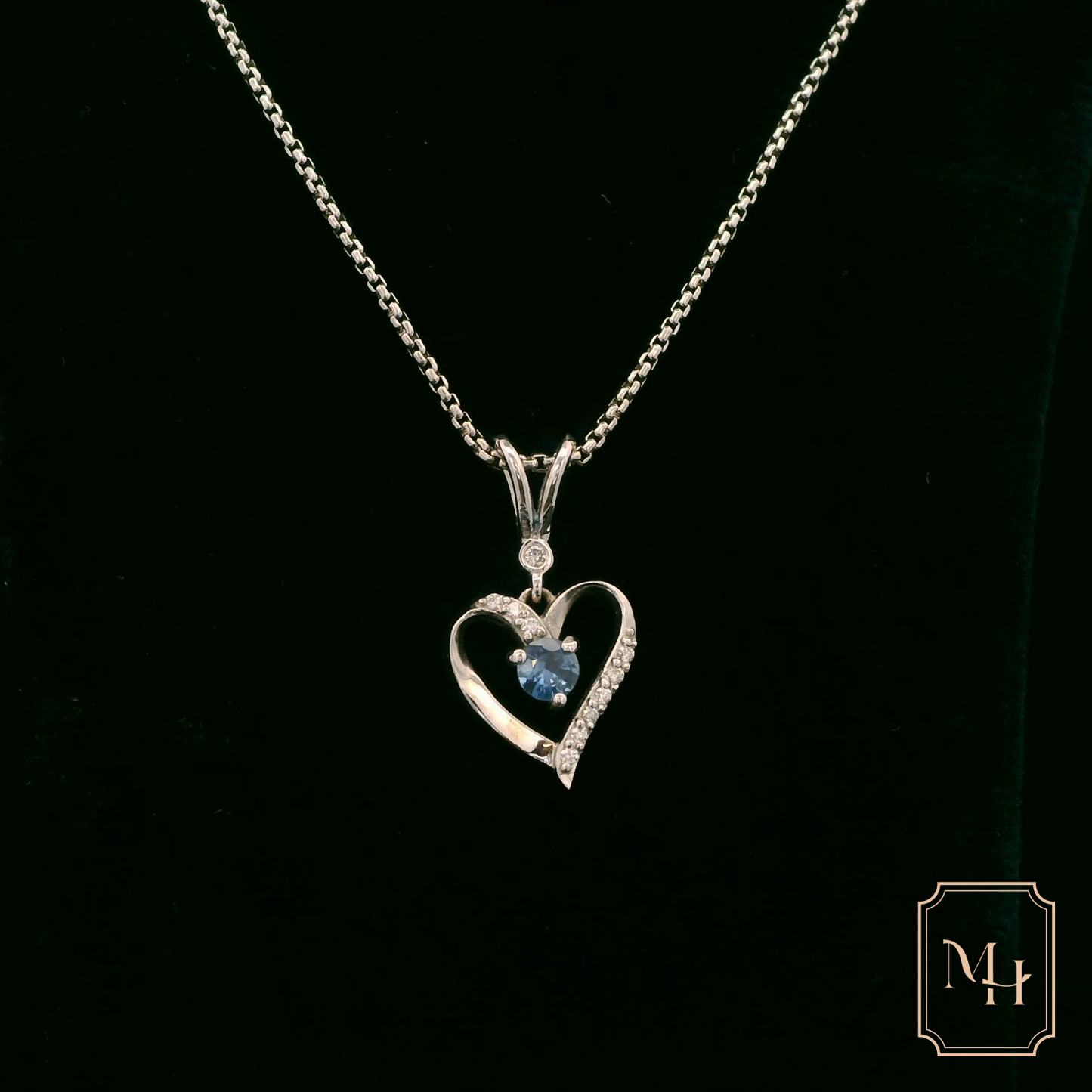 Sapphire Heart-Shaped Pendant