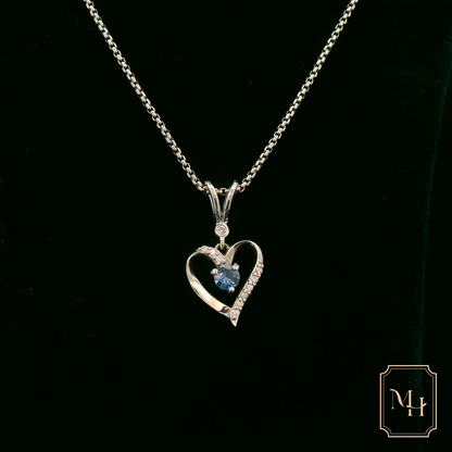 Sapphire Heart-Shaped Pendant