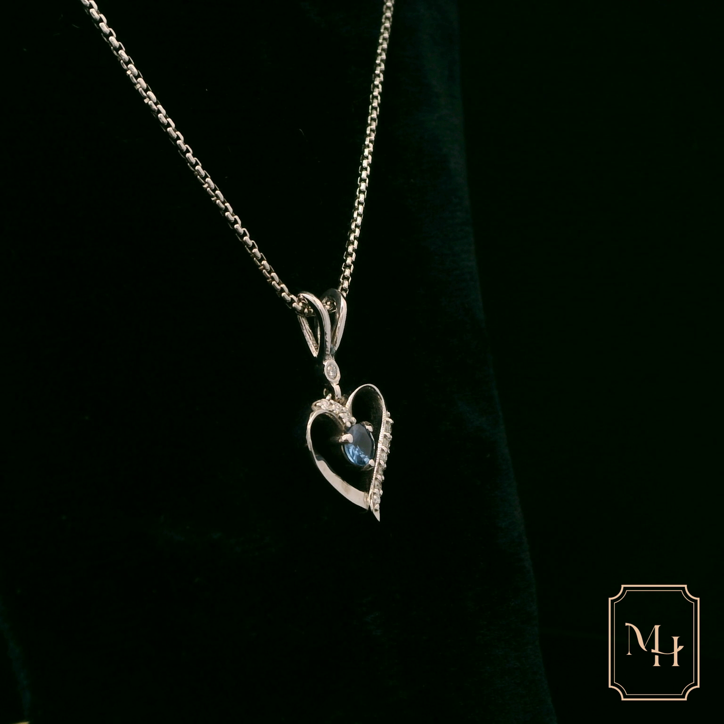 Sapphire Heart-Shaped Pendant