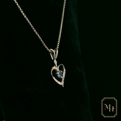 Sapphire Heart-Shaped Pendant