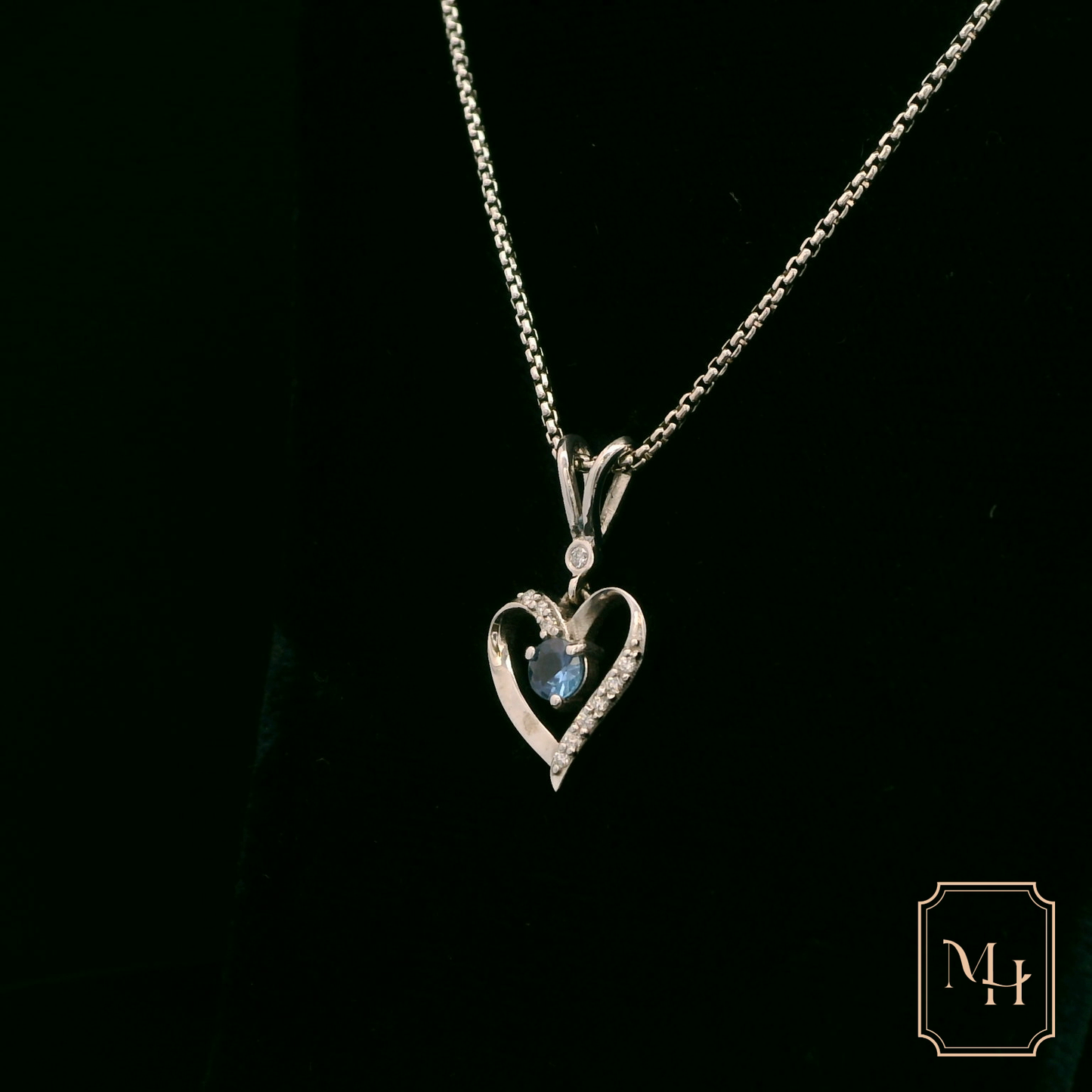 Sapphire Heart-Shaped Pendant