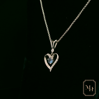 Sapphire Heart-Shaped Pendant