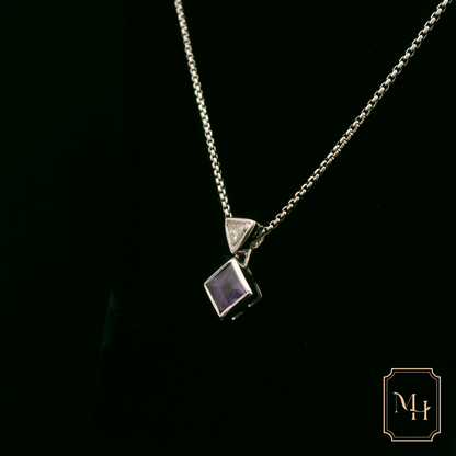 Amethyst & Diamond Pendant