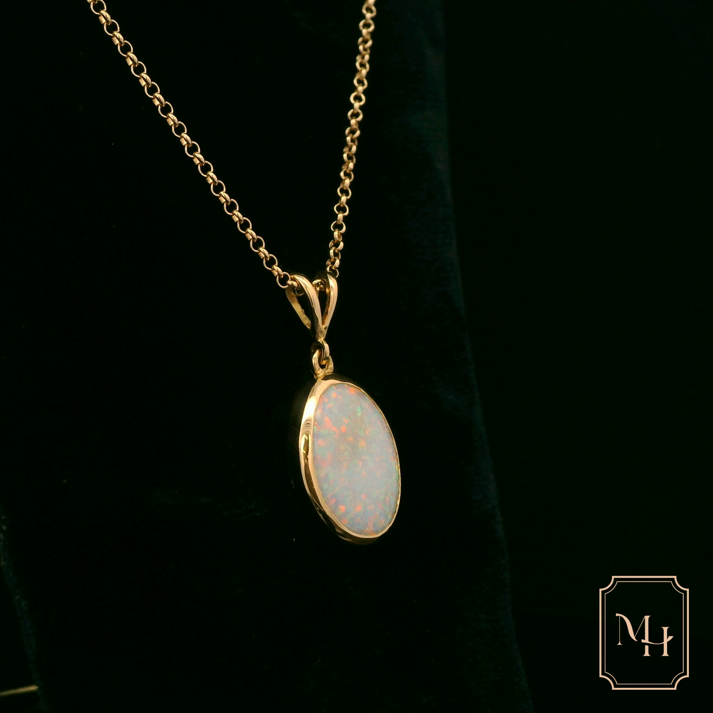 Elegant Opal Pendant Necklace