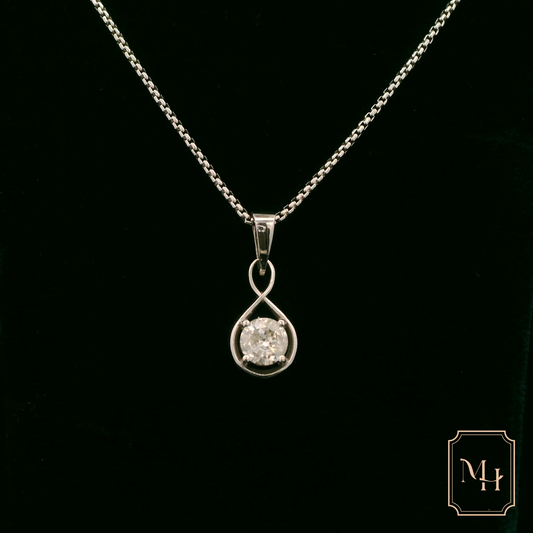 Diamond & Gold Infinity Pendant