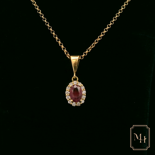 Ruby Halo Pendant