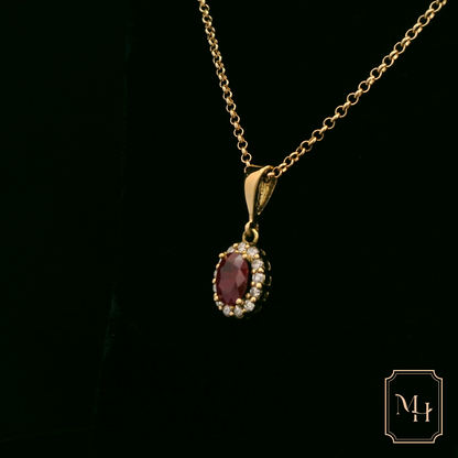 Ruby Halo Pendant