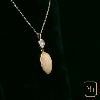 Elegant Opal Pendant Necklace
