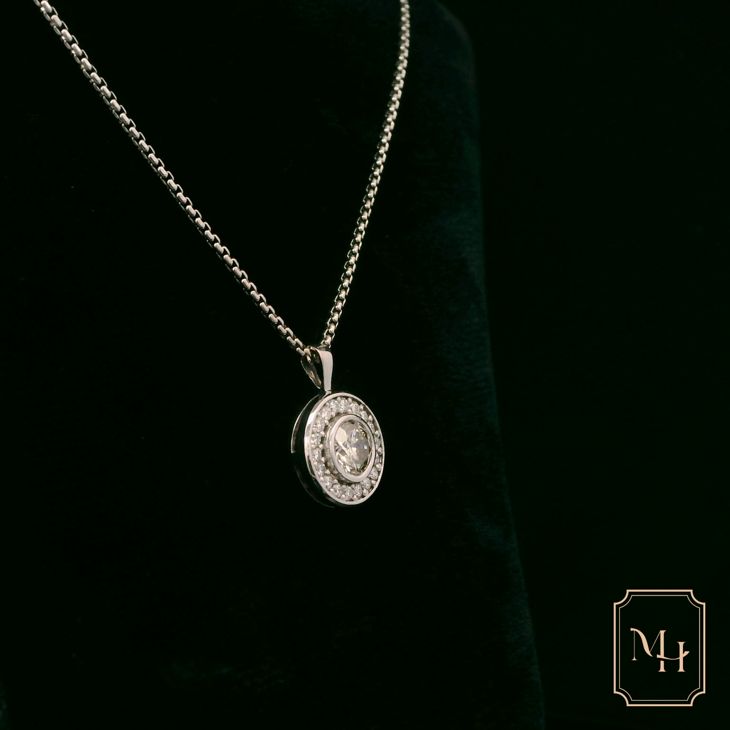 Diamond Halo Pendant