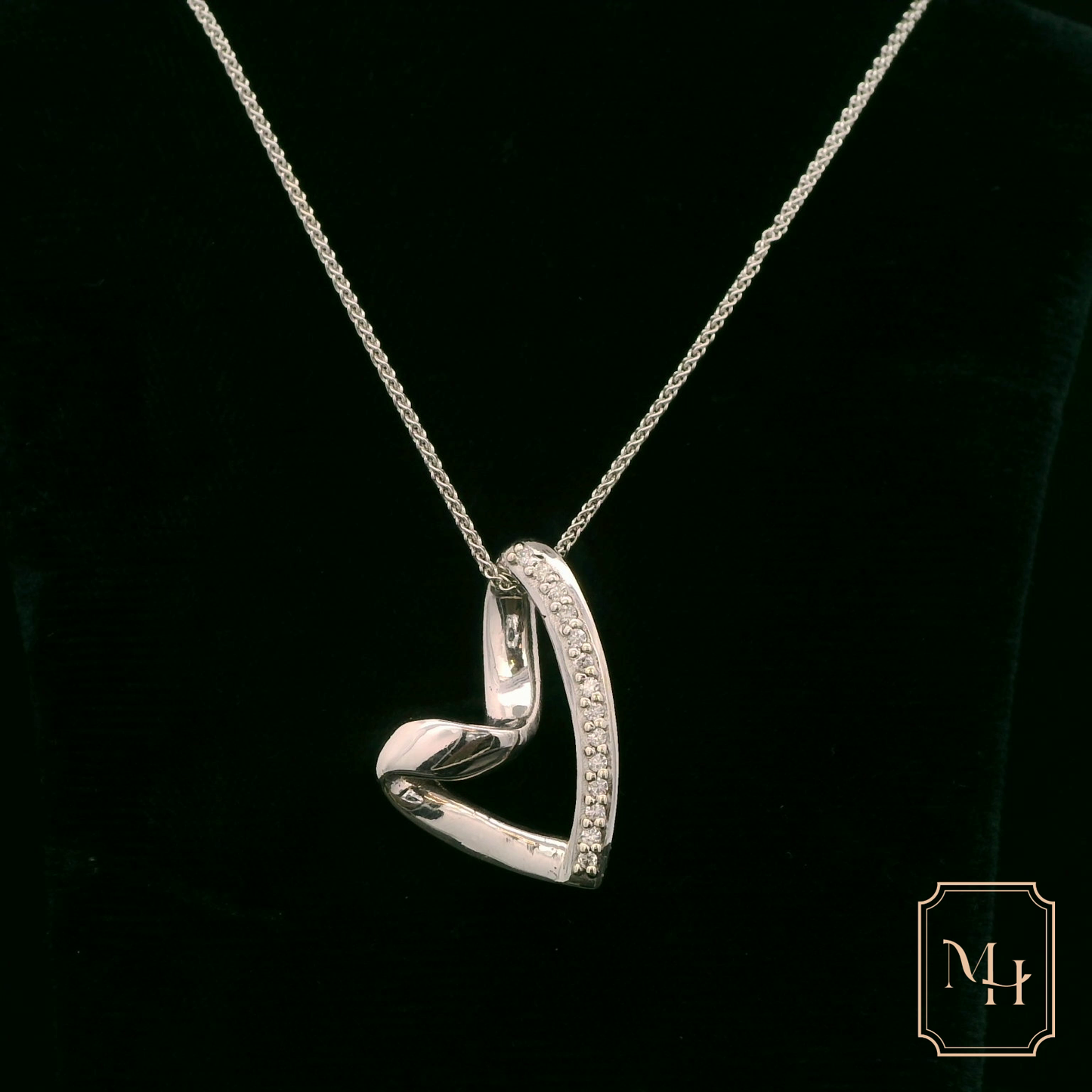 Timeless White Heart Necklace