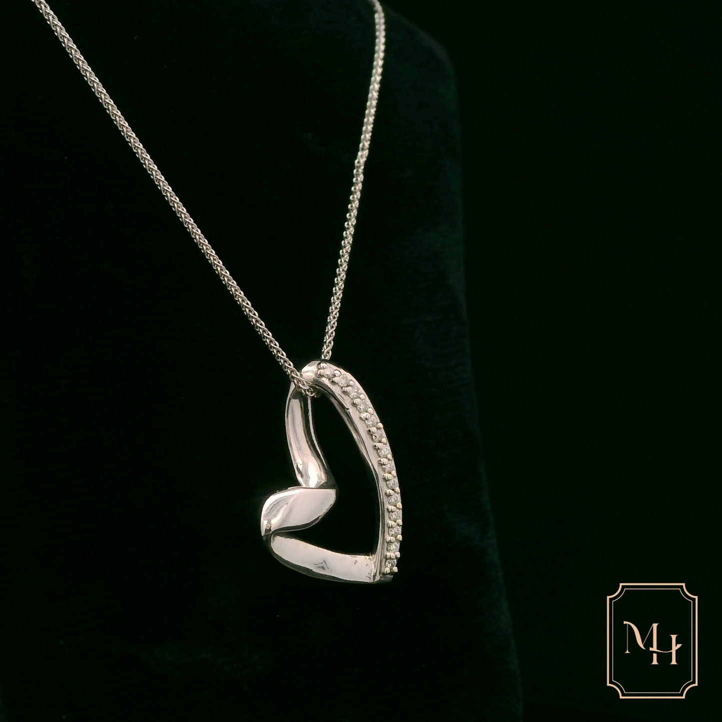 Timeless White Heart Necklace