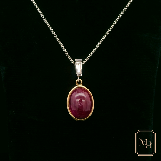 Elegant Ruby Pendant Necklace