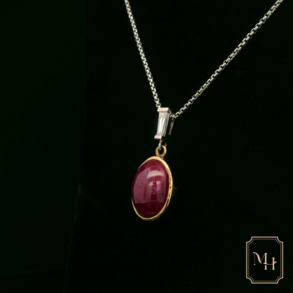 Elegant Ruby Pendant Necklace