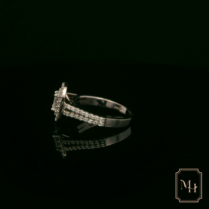 Double-Halo Diamond Ring