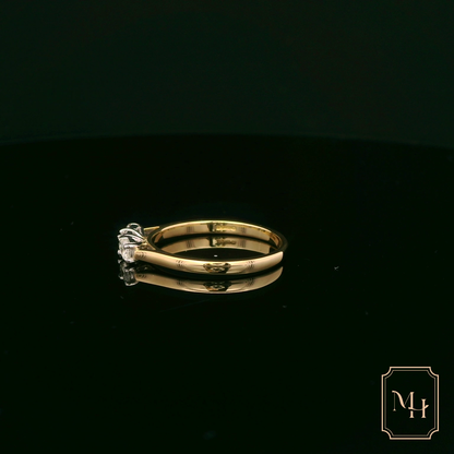Diamond Three-Stone Gold Ring