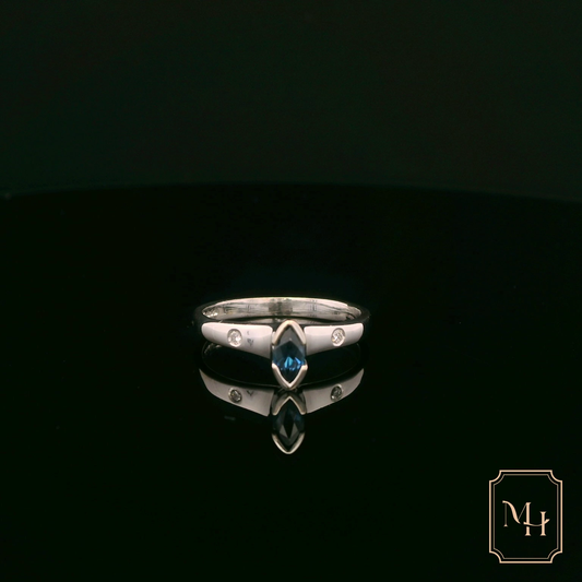 Embedded Sapphire Ring