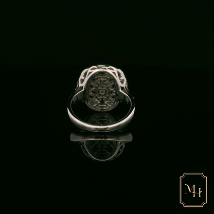 Sapphire & Diamond Shielded Ring