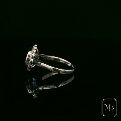 Dual-Oval Tanzanite Diamond Ring