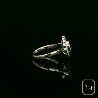Dual-Oval Tanzanite Diamond Ring