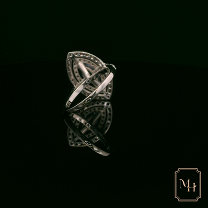 Marquise Tanzanite & Double Halo Diamond Ring