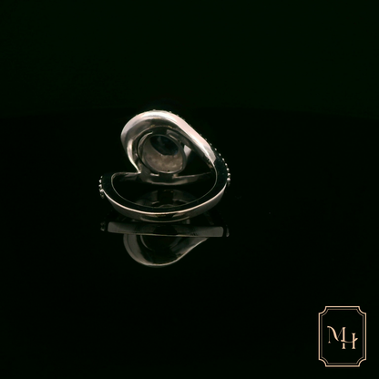 Tanzanite & Diamond Spiral Ring