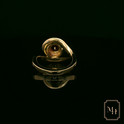 Ruby & Diamond Spiral Ring