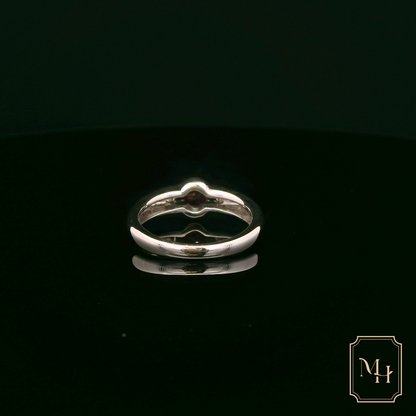 Channel-Set Ruby & Diamond Ring