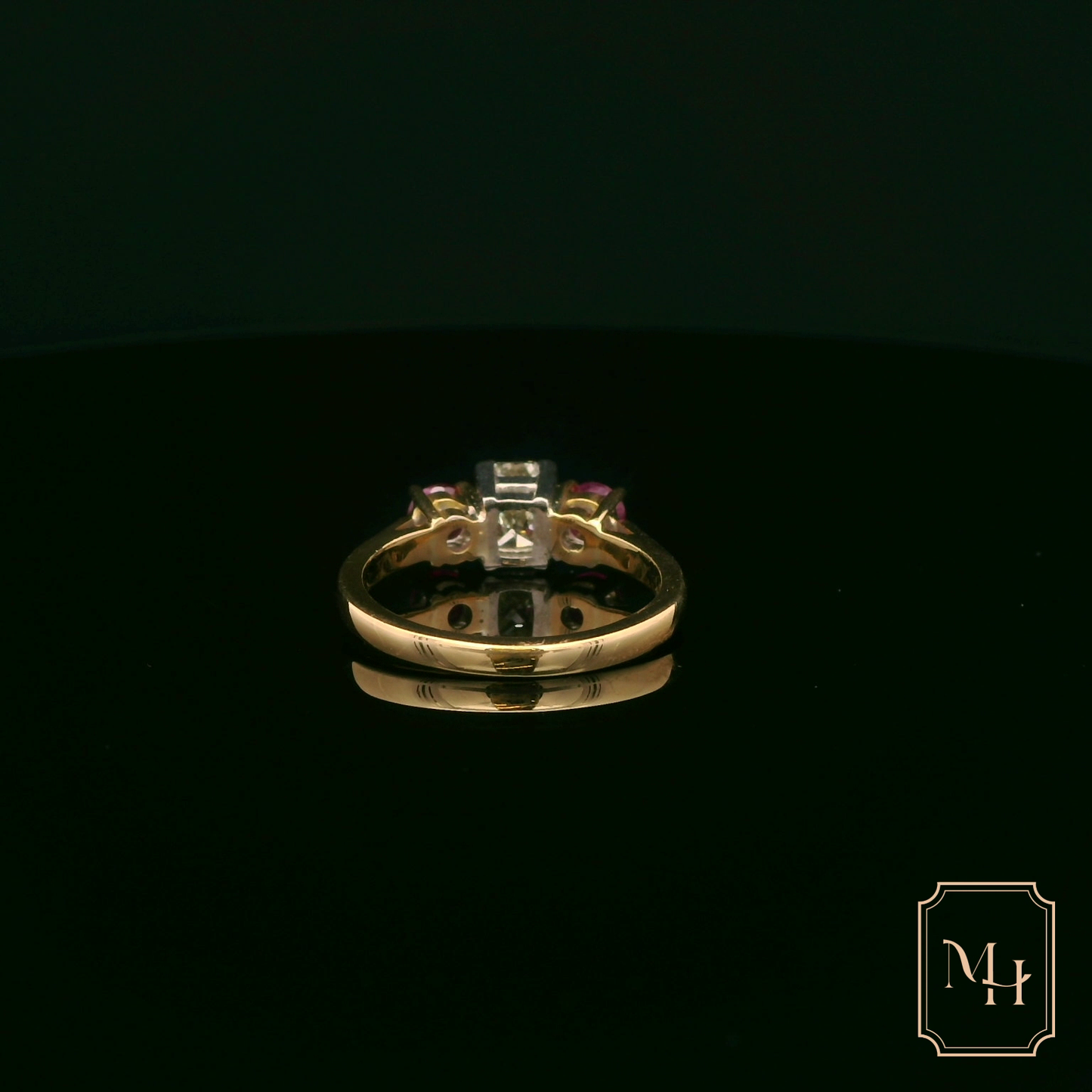 Three-Stone Ruby & Diamond Ring