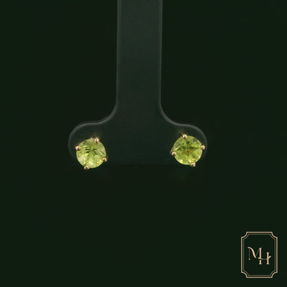 Four-Claw Peridot Earrings