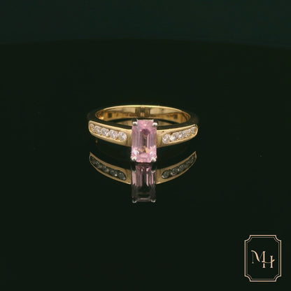 Pink-Sapphire Engagement Ring