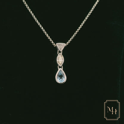 Elegant Silver Pendant with Gemstones